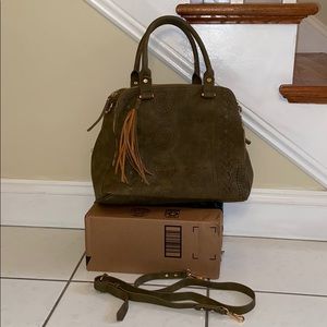Army Green Suede Purse